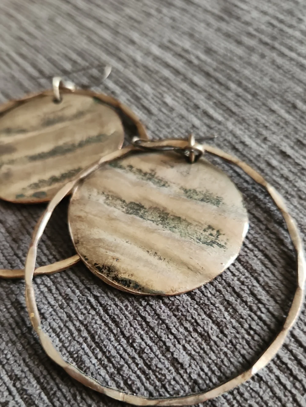 Gold-Tone Double Hoop Disc Earrings - Women Jewelry